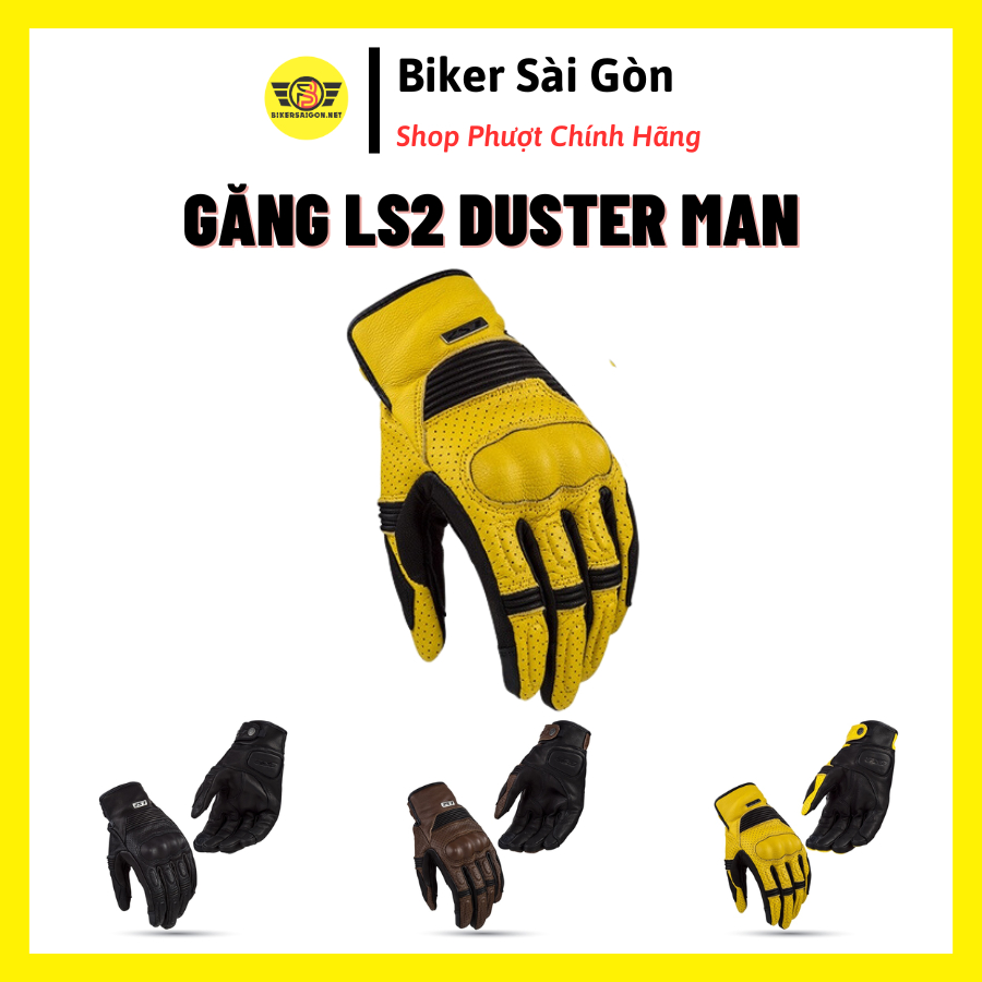 Găng Tay Bảo Hộ Lái Moto, Xe Máy LS2 Duster Man Dài Ngón - BikerSaiGon
