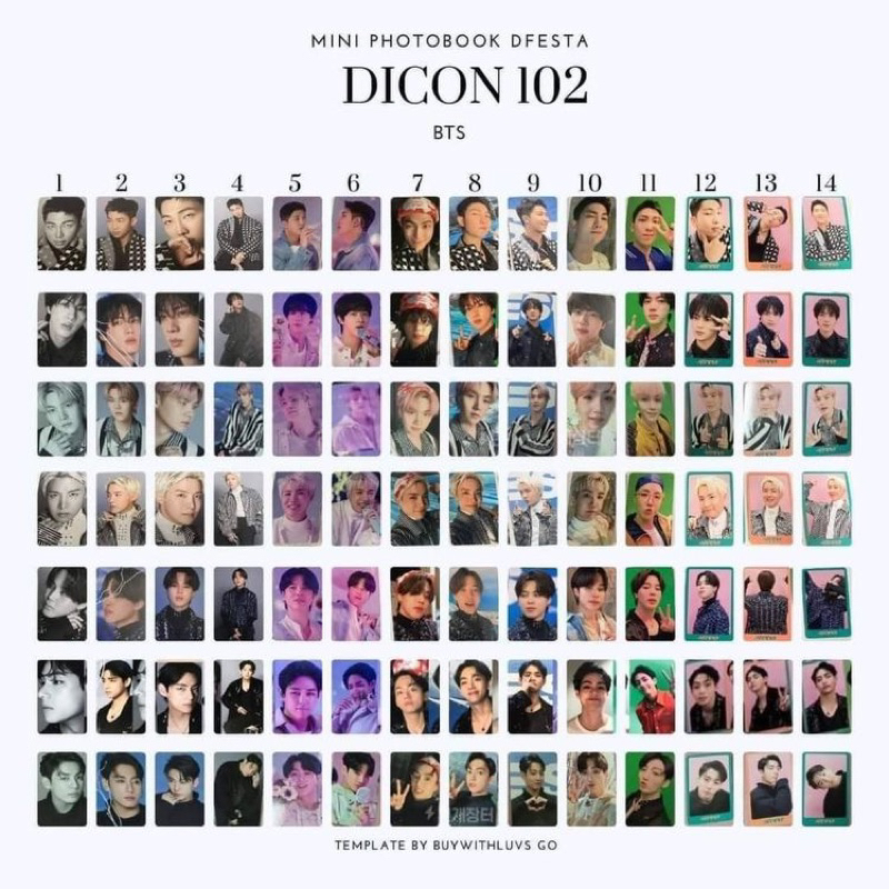 Card ảnh Dicon BTS 102