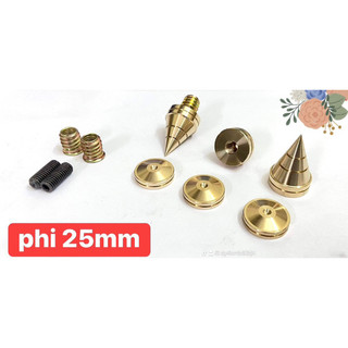 Chân Đinh Chống Rung đồng nguyên chất phi 25x43 mm
