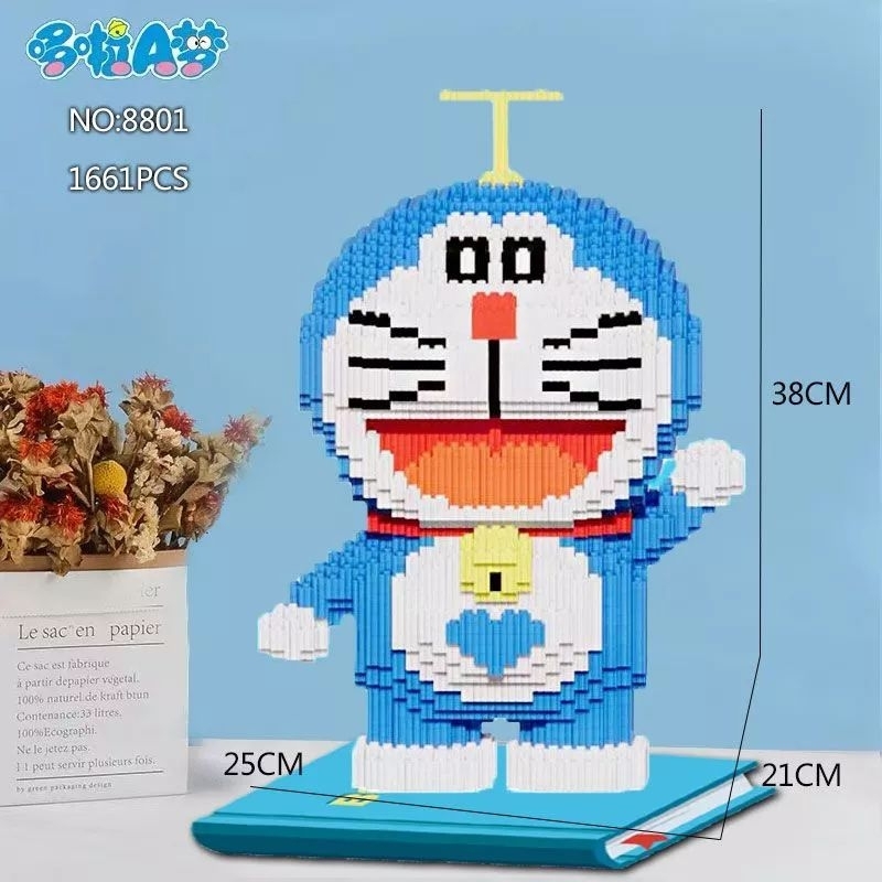 Mô Hình Doraemon Nobita Xuka  nhân vật truyện đồ chơi lắp ráp xếp hình doraemon