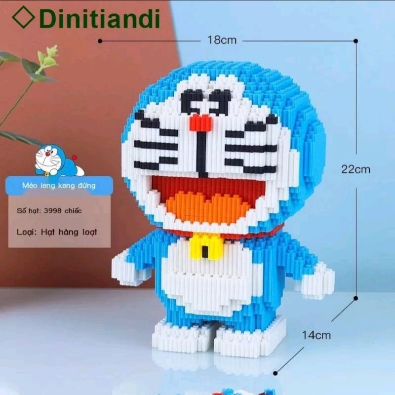 Mô Hình Doraemon Nobita Xuka  nhân vật truyện đồ chơi lắp ráp xếp hình doraemon