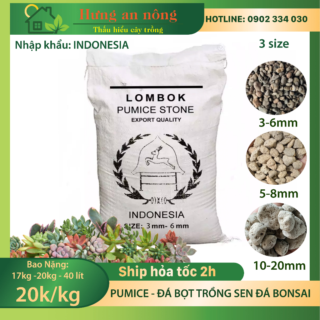 1kg - Đá Pumice xám, đá lông vũ