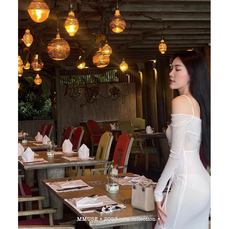 Body trễ vai hoa nơ