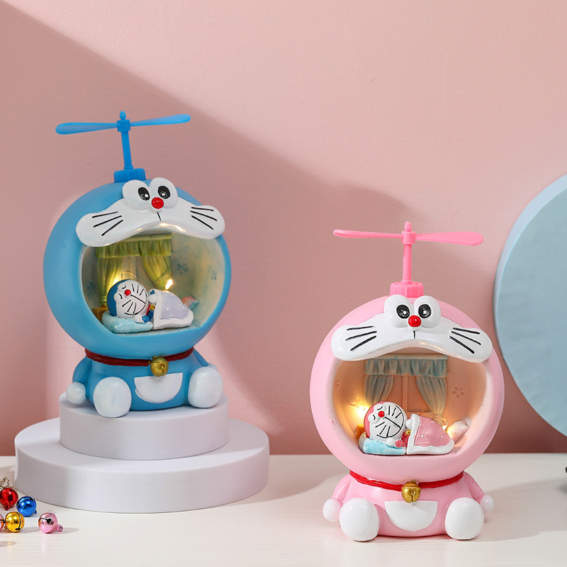 Đèn Ngủ Doraemon, Chong Chóng, Có Lỗ Tiết Kiệm Tiền, Đèn Decor Trang Trí Phòng Ngủ, Phòng Học, Thích Hợp Làm Quà Tặng