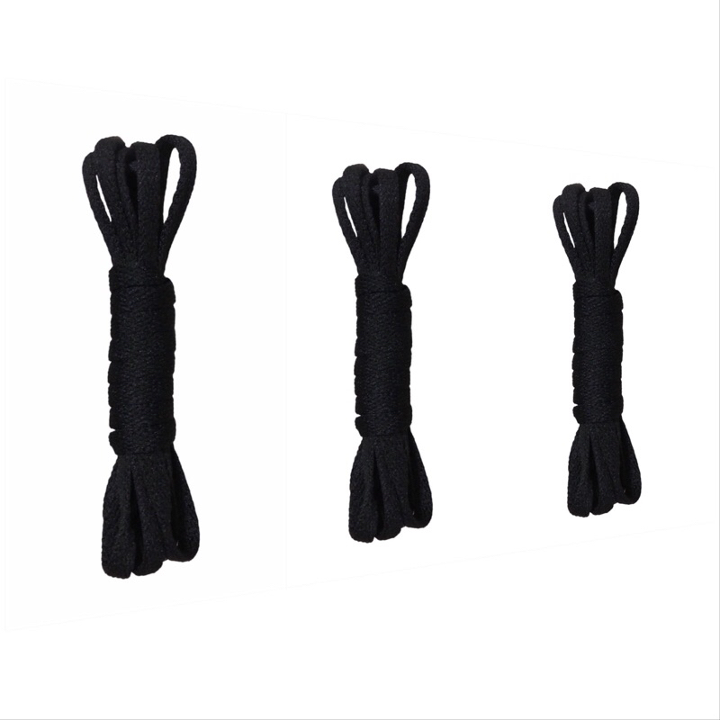 1 cặp- Dây giày dẹp 7mm màu dài 95cm đen, mền, êm tay, nhanh khô