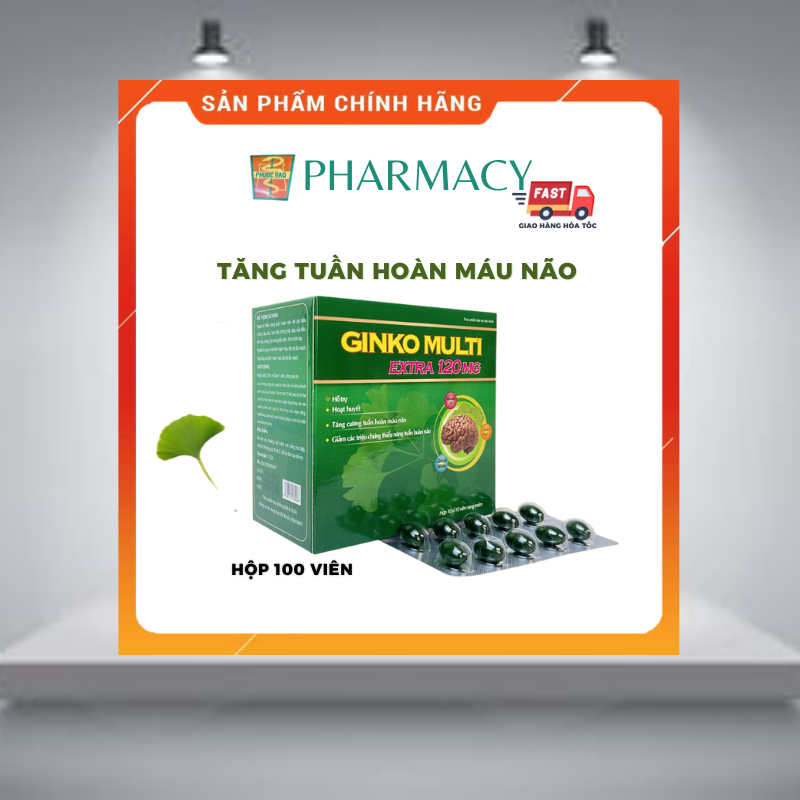 Viên Uống Ginko Multi Extra Tăng Cường Tuần Hoàn Não (hộp/100viên)