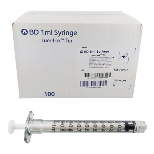 Lẻ 1 cây bơm tiêm BD 1ml Luer-Lock Tip có khóa lắp kim BAP meso 34G hàng nhập khẩu