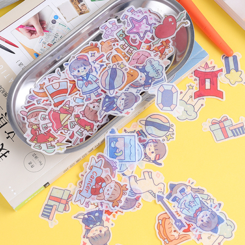 Túi Sticker 12 Cung Hoàng Đạo Chibi Chống Nước Siêu Xinh