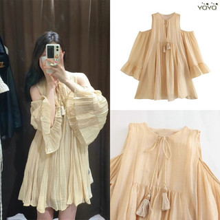 Đầm baby doll rớt vai