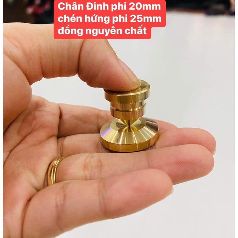 Chân đinh chống rung phi 20x23mm đồng nguyên chất Cho thiết bị âm thanh