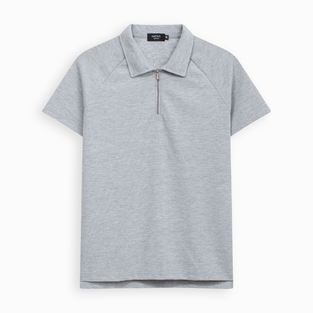 Áo thun POLO nam Hataa vải tổ ong cotton, chống nhăn, thoáng mát - Áo polo cổ khóa