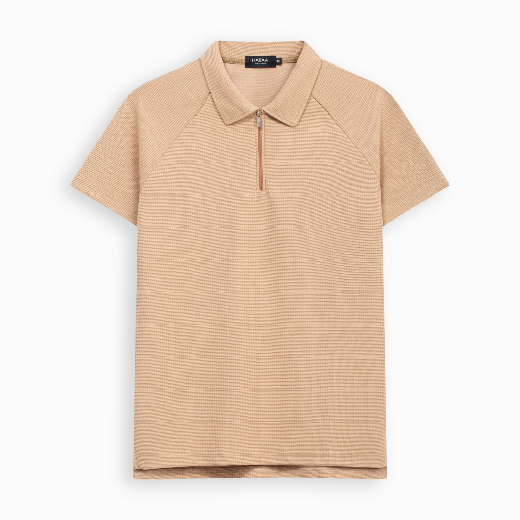 Áo thun POLO nam Hataa vải tổ ong cotton, chống nhăn, thoáng mát - Áo polo cổ khóa