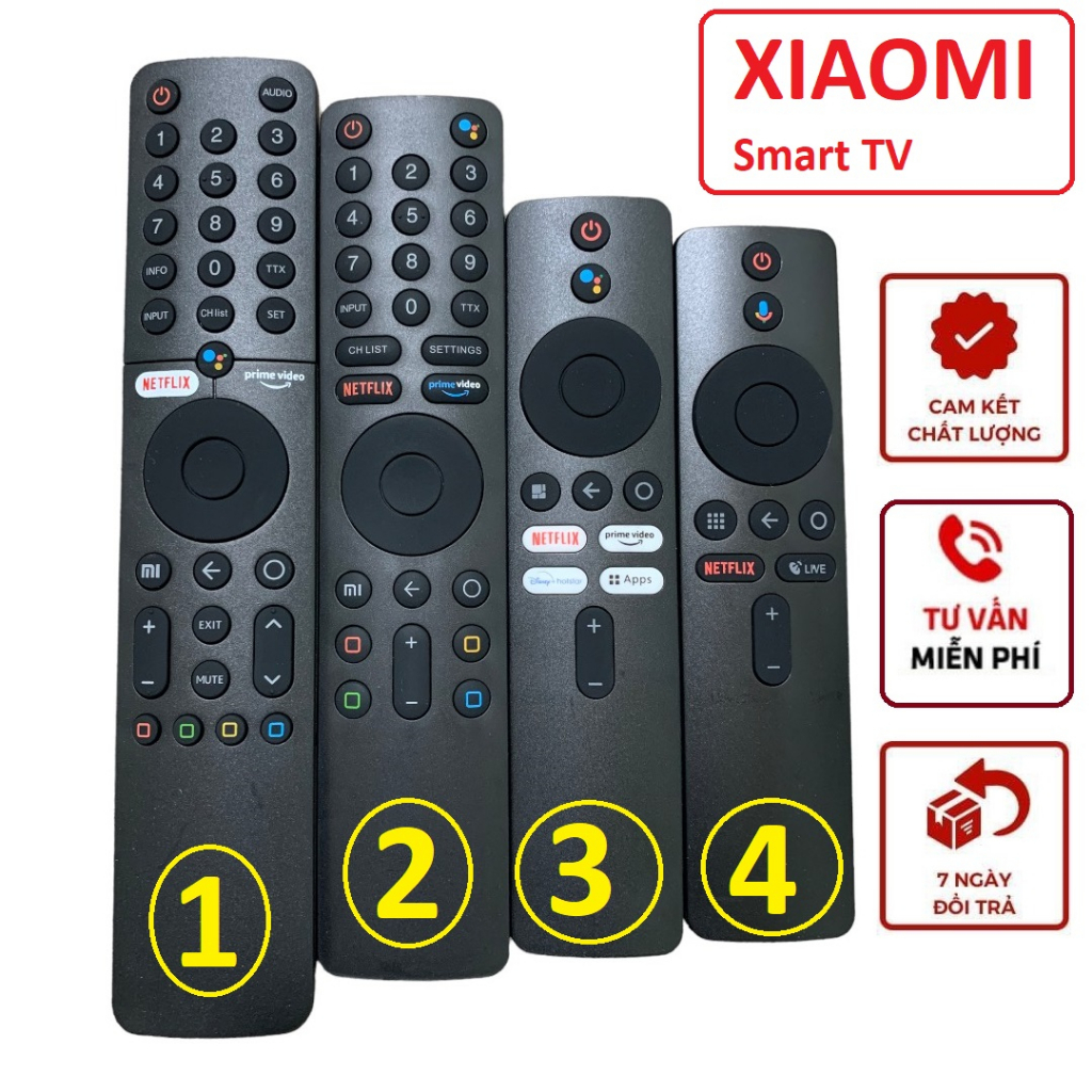 Điều khiển tivi Xiaomi giọng nói bluetooth hàng xịn đủ mẫu, remote xiaomi smart tv Micro - Hàng mới 