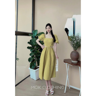 ĐẦM TIỂU THƯ ĐƠN GIẢN PHỐI KHOÉT EO BG