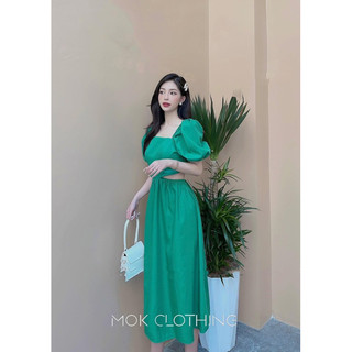 ĐẦM TIỂU THƯ ĐƠN GIẢN PHỐI KHOÉT EO BG