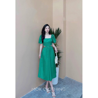ĐẦM TIỂU THƯ ĐƠN GIẢN PHỐI KHOÉT EO BG
