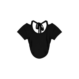 Áo babytee nhún eo buộc cổ áo thun ôm body