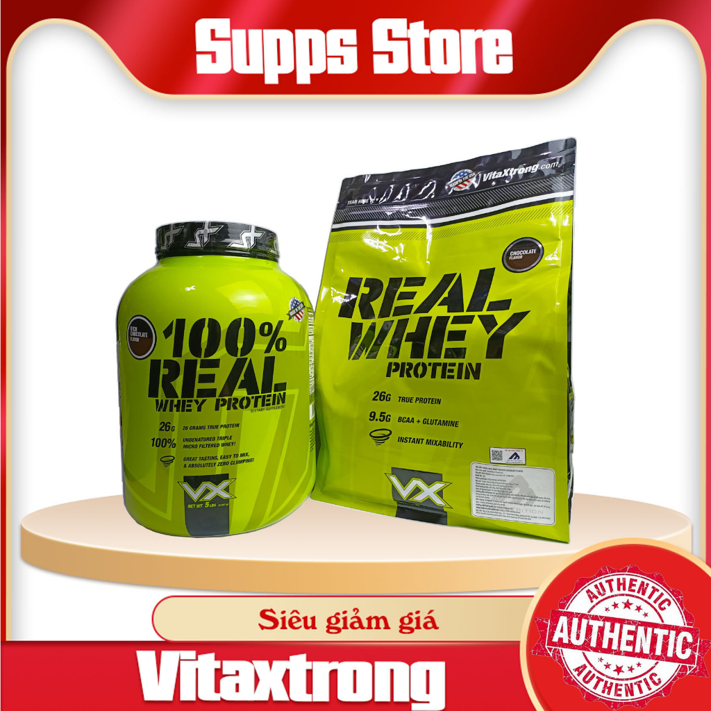 Real Whey Protein 5Lbs VitaxTrong - Whey đạm cao cấp tăng cơ hồi phục cơ bắp
