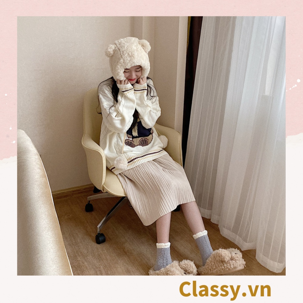 Dép lông đi trong nhà, spa, Classy hình cừu đáng yêu, siêu êm, siêu ấm chân G1372