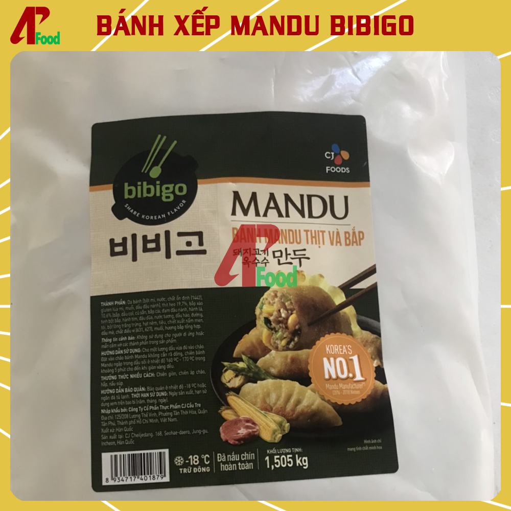 [HN] Bánh Xếp Mandu - Bibigo - Thịt/Thịt Bắp/Hải Sản - An Phát - 1.5KG