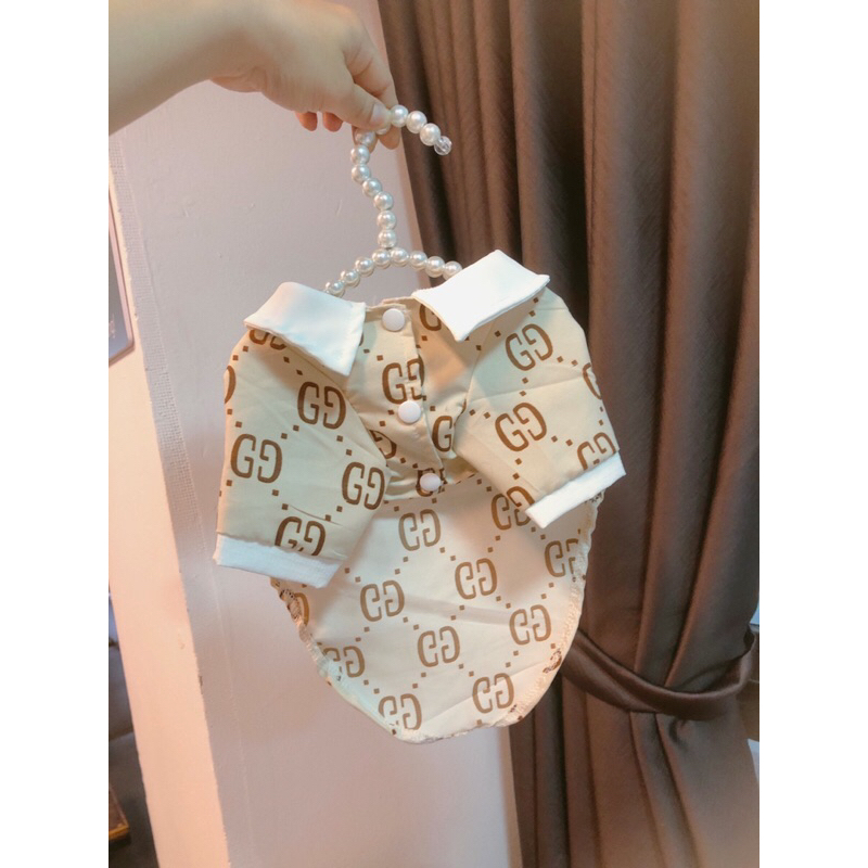 ÁO SƠ MI CỔ ĐỨC HOẠ TIẾT GUCCI - CHO CHÓ MÈO 🐶[0,5-15kg]