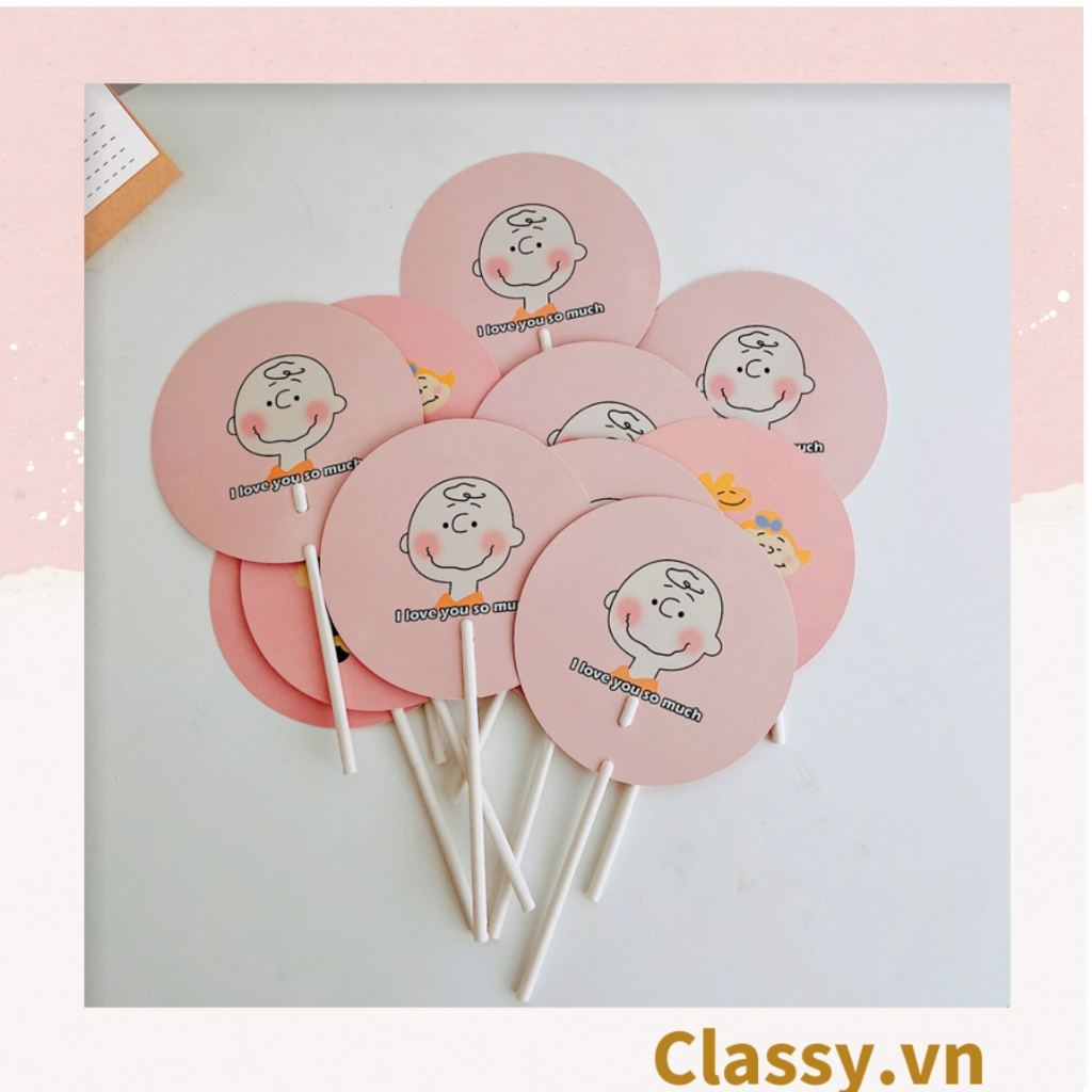 Classy Quạt nhựa tròn cầm tay, quạt tiện lợi cho mùa hè PK1497