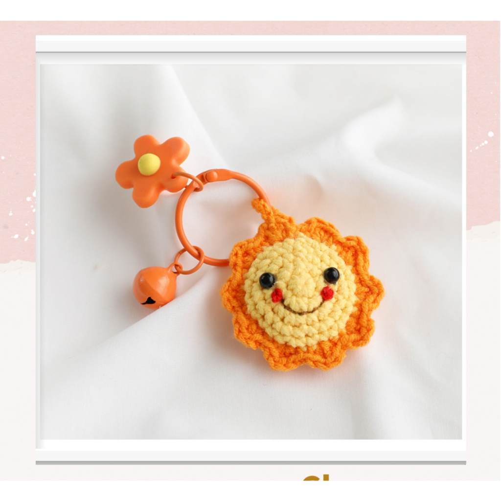 Móc khóa Classy, móc đeo điện thoại balo, điện thoại, túi xách dễ thương nhiều mẫu mã móc bằng len móc bằng tay