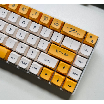 Set Keycap Bàn phím cơ -  XDA Honey Bee & Milk chất liệu nhựa PBT 140 nút