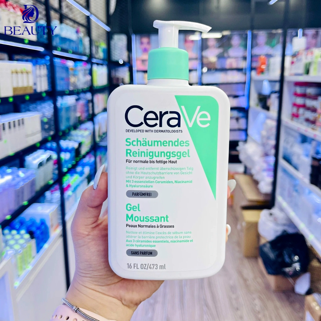 Sữa Rửa Mặt CeraVe Foaming Cleanser 236 - 473ml Chính Hãng Cho Da Dầu, Da Khô, Mụn Nhạy Cảm