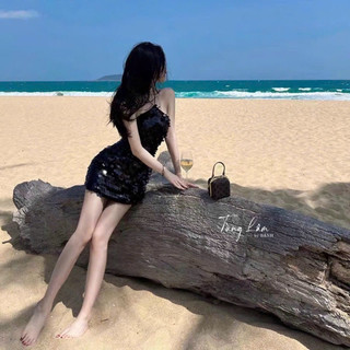 Đầm yếm kim sa vảy tròn