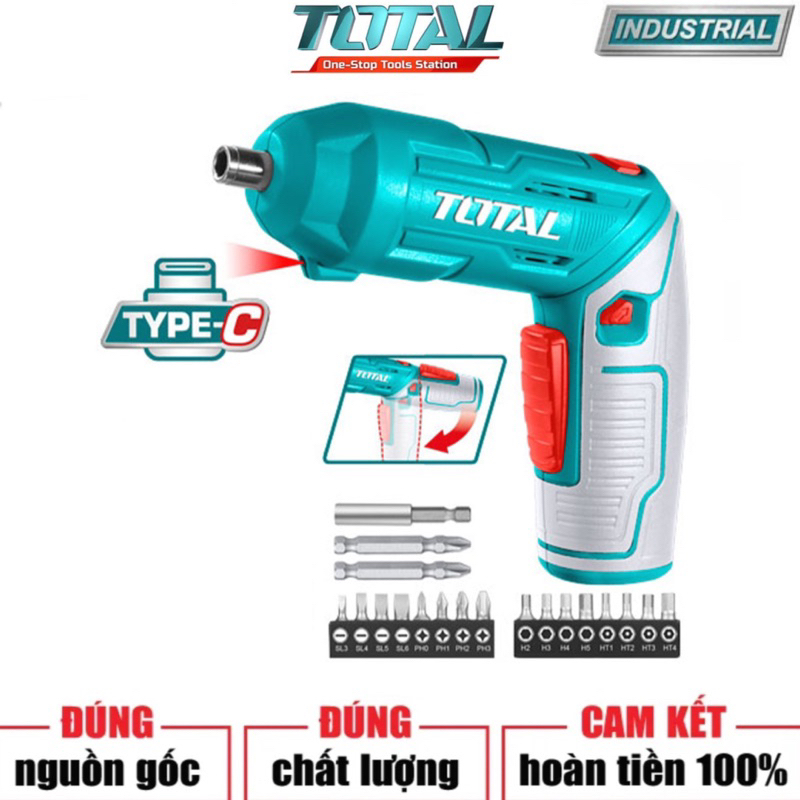TOTAL Máy siết vít dùng pin 4V TSDLI0442