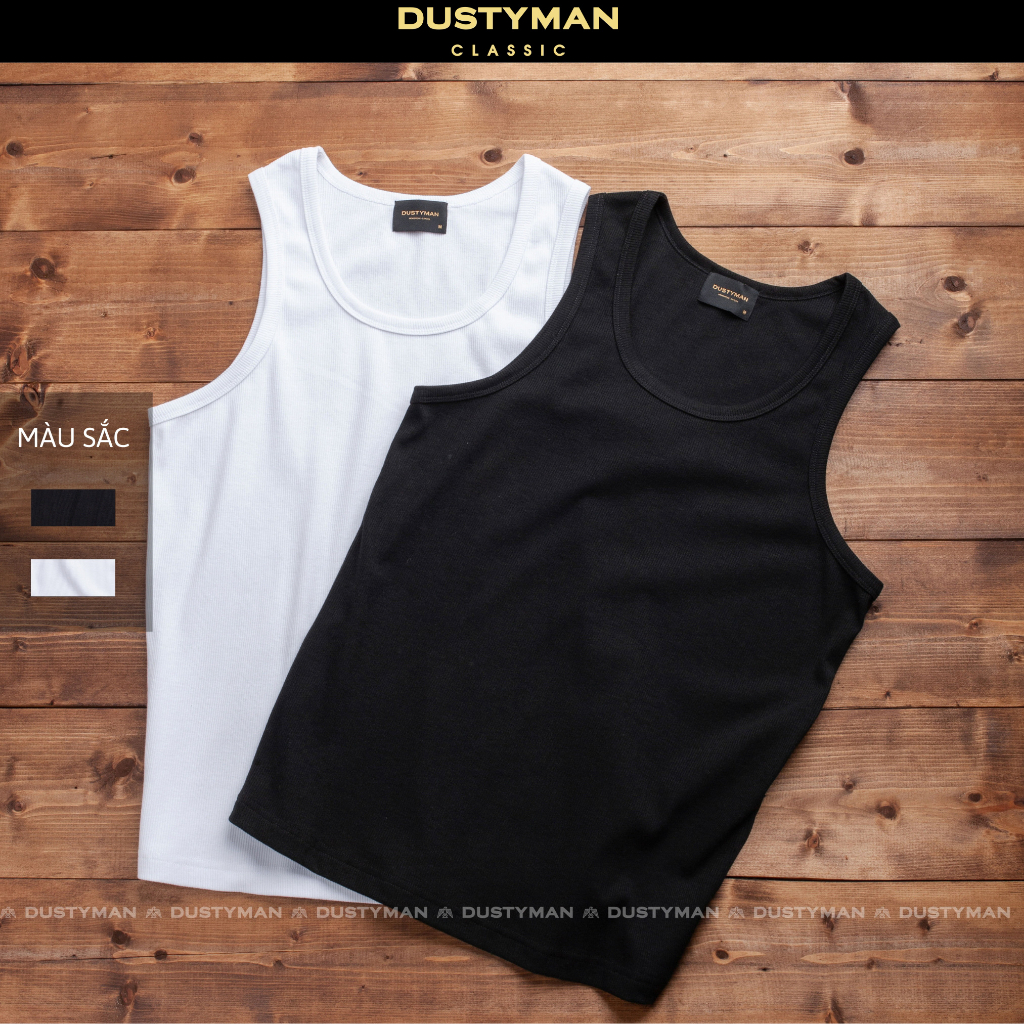 Áo Ba Lỗ Nam Bo Gân USA Cotton Thoáng Mát DUSTYMAN - Form Slim Fit