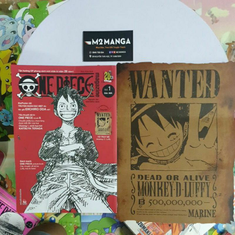One Piece Magazine vol 1 không seal còn tờ truy nã Luffy