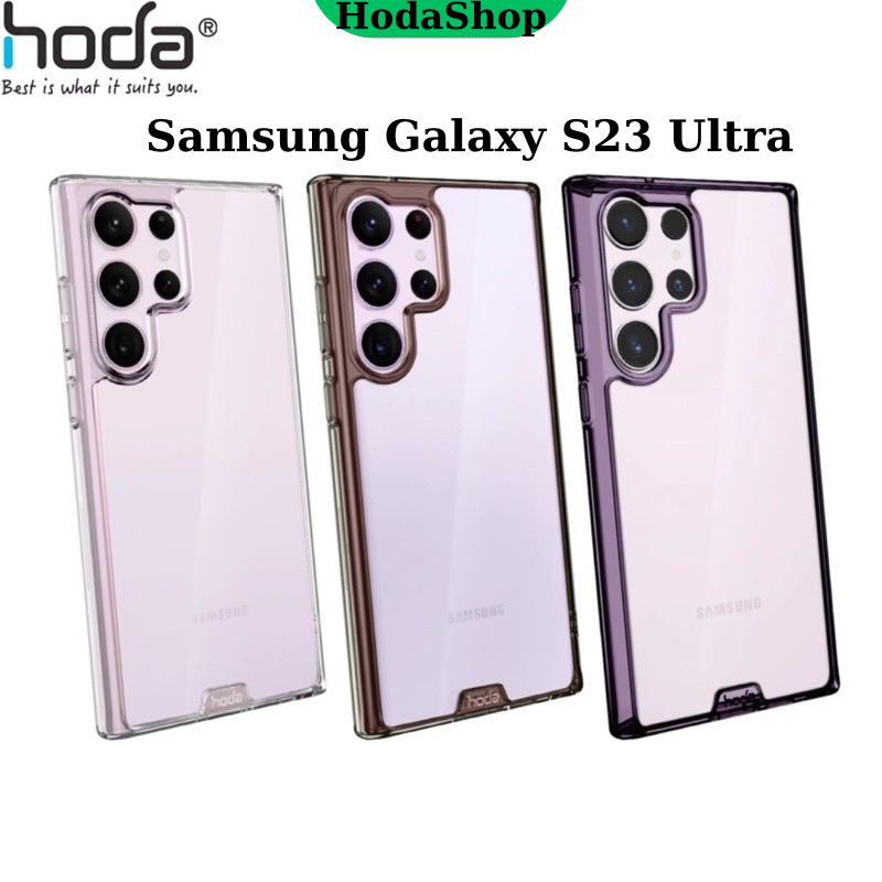 Ốp lưng HODA Crystal Pro For SamSung Galaxy S23 Ultra lưng kính chống vân tay , viền TPU chống sốc đạt tiêu chuẩn