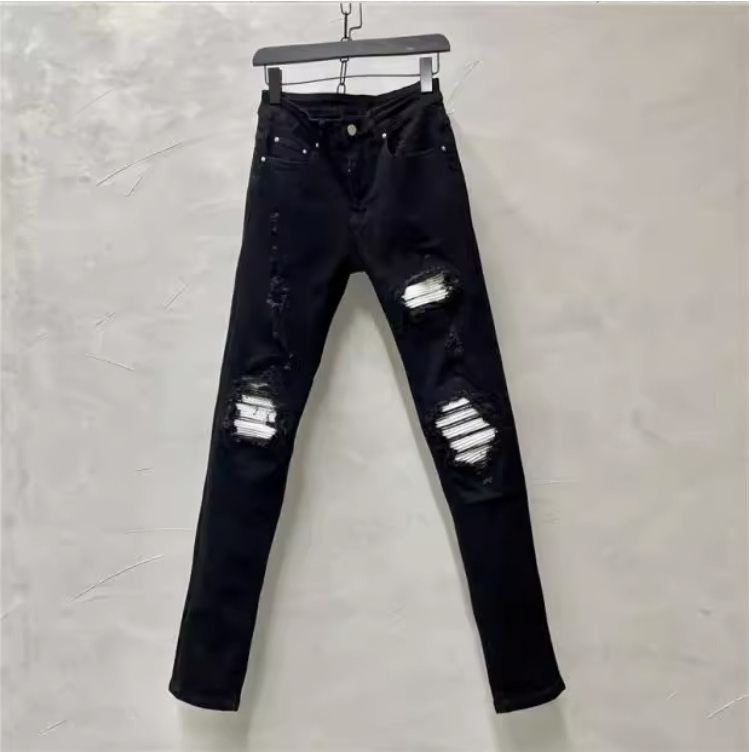 Quần Bò Nam Dài Rách Gối Ống Đứng Cao Cấp Sành Điệ, Quần Nam Fom Cách Lịch Sự Chất Liệu JEAN Thoáng Khí Hot Trend