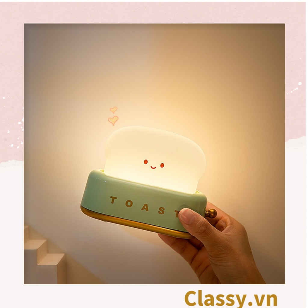 Đèn ngủ hình máy nướng bánh mì, đèn decor phòng Classy nhiều chế độ sáng PK1477