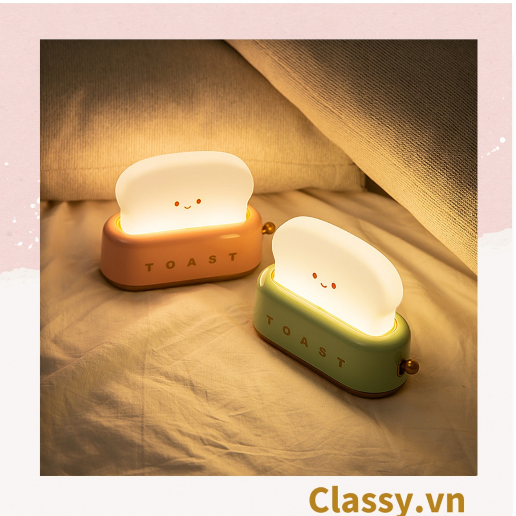 Đèn ngủ hình máy nướng bánh mì, đèn decor phòng Classy nhiều chế độ sáng PK1477