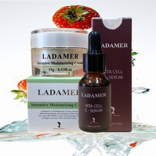 Bộ Giảm Nám Nhẹ Ladamer Vita Cell C Serum và Ladamer Intensive Moisturizing Cream Hàn Quốc