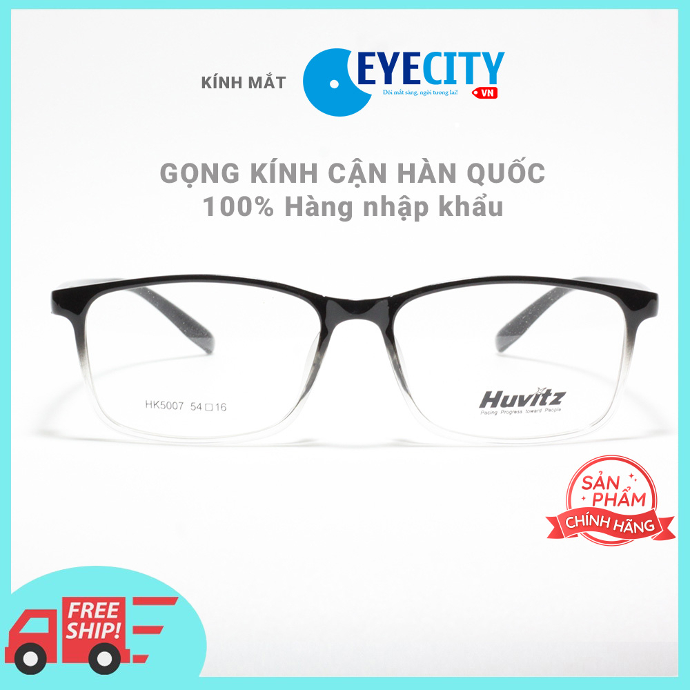 Gọng kính cận nam nữ Hàn Quốc chất liệu nhựa dẻo cao cấp Huvitz HK5007-C6