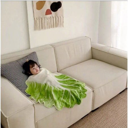 Chăn Mềm Hình Lá Cải Cho Bé