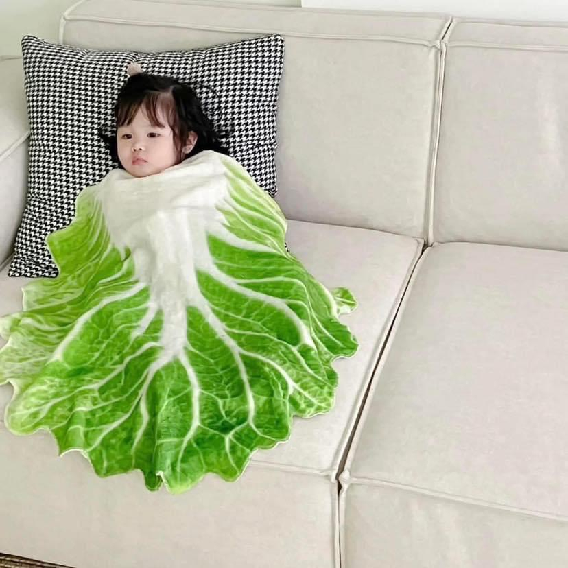 Chăn Mềm Hình Lá Cải Cho Bé