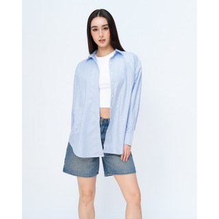 RUBIES Áo Sơ Mi Nữ Striped Oversize Shirt