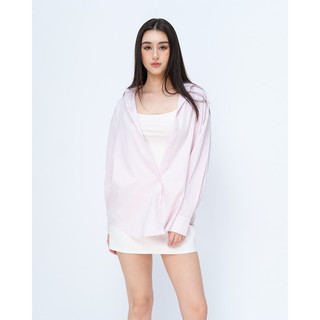 RUBIES Striped Shirt - Áo Sơ Mi Nữ Vải Kate Silk Dáng Rộng Oversize Tay Dài Cổ Đức