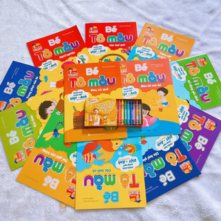 Combo 12 quyển tập tô màu cho bé 12 chủ đề