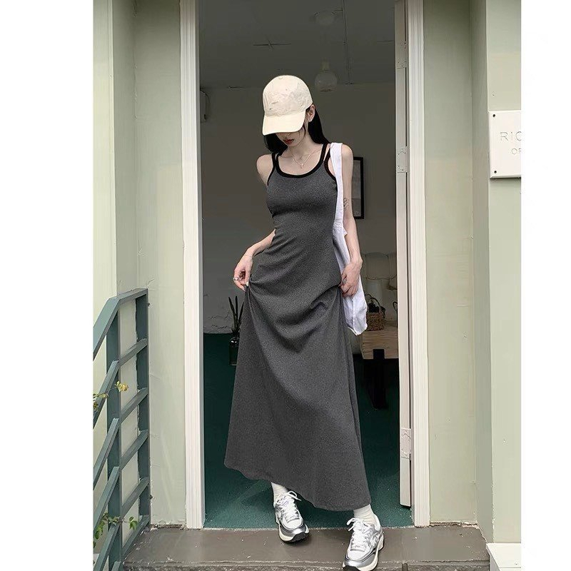 Váy hai dây đan lưng chất thun zip - 247store.vn - Vaydaydan132/p11k18