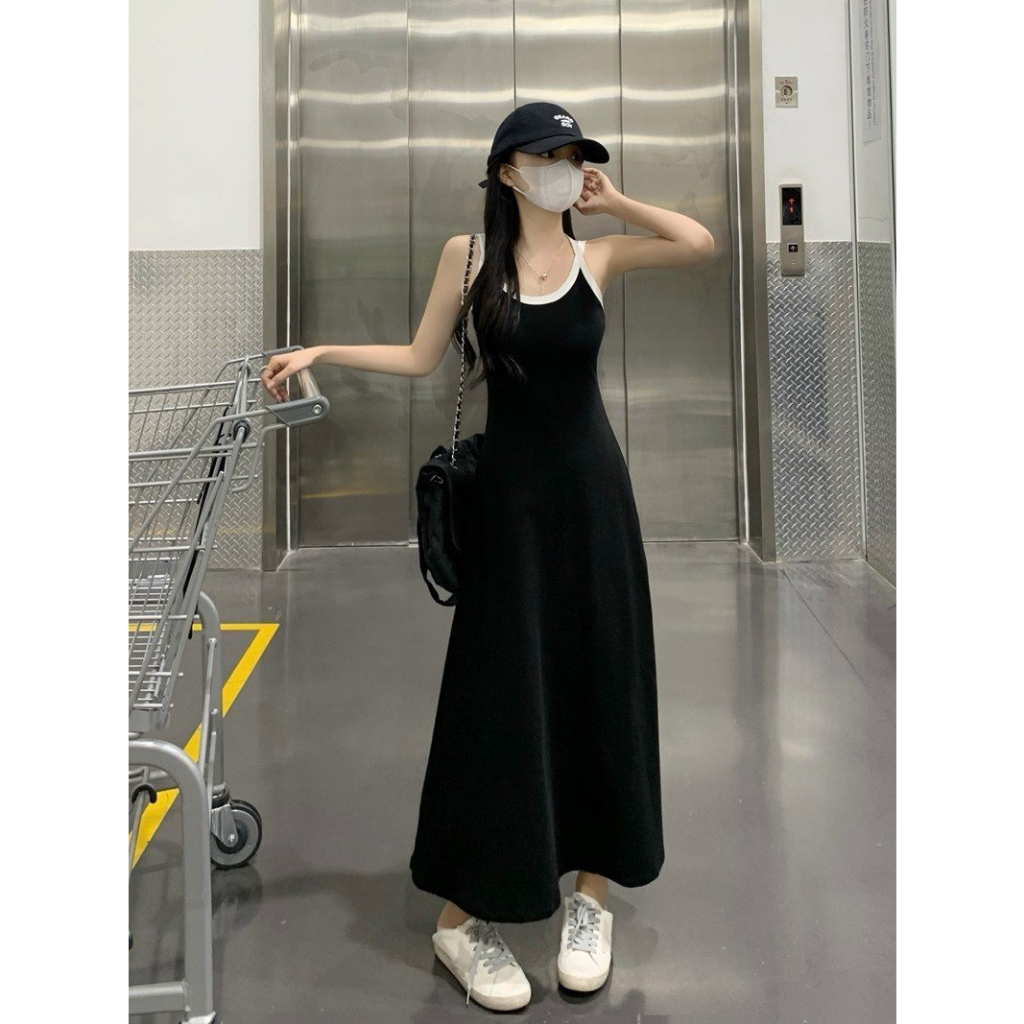 Váy hai dây đan lưng chất thun zip - 247store.vn - Vaydaydan132/p11k18