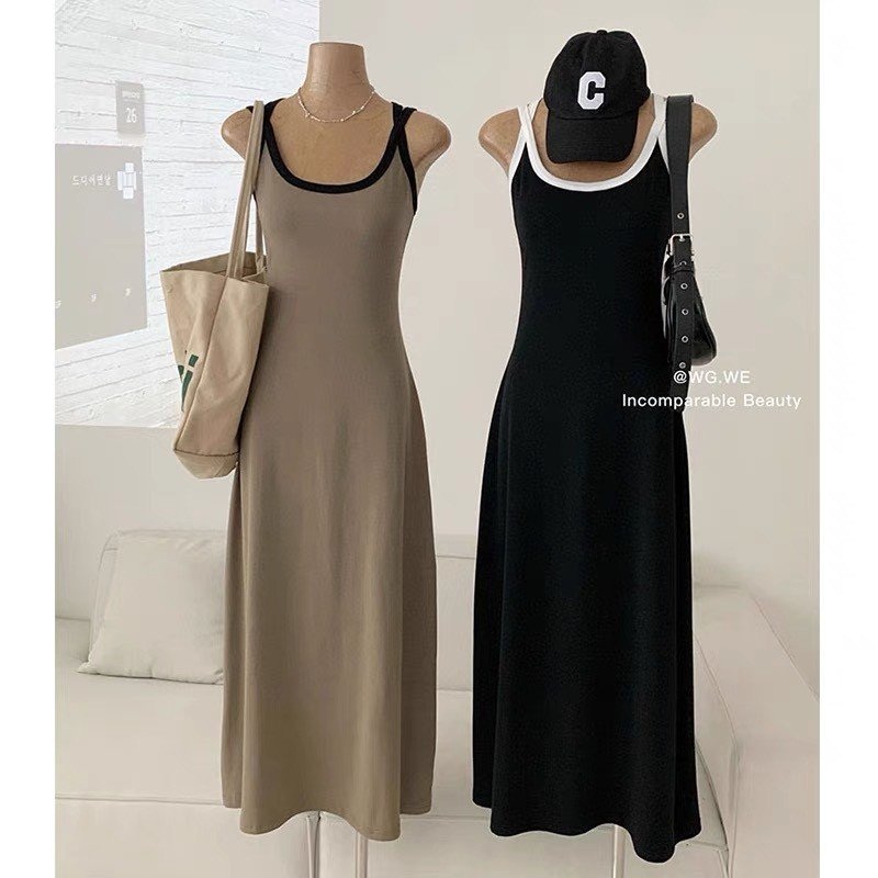 Váy hai dây đan lưng chất thun zip - 247store.vn - Vaydaydan132/p11k18