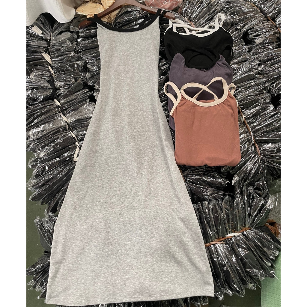 Váy hai dây đan lưng chất thun zip - 247store.vn - Vaydaydan132/p11k18