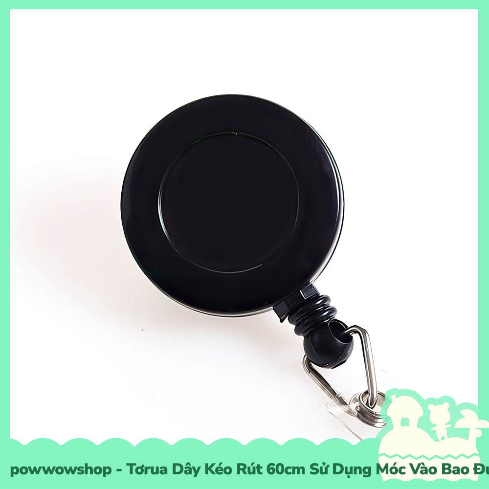 [Sẵn VN - Hỏa Tốc] Tơrua Kẹp Dây Kéo Rút 60cm Sử Dụng Móc Bao Đựng Thẻ Nhân Viên Trắng Đen Black White Đơn Giản