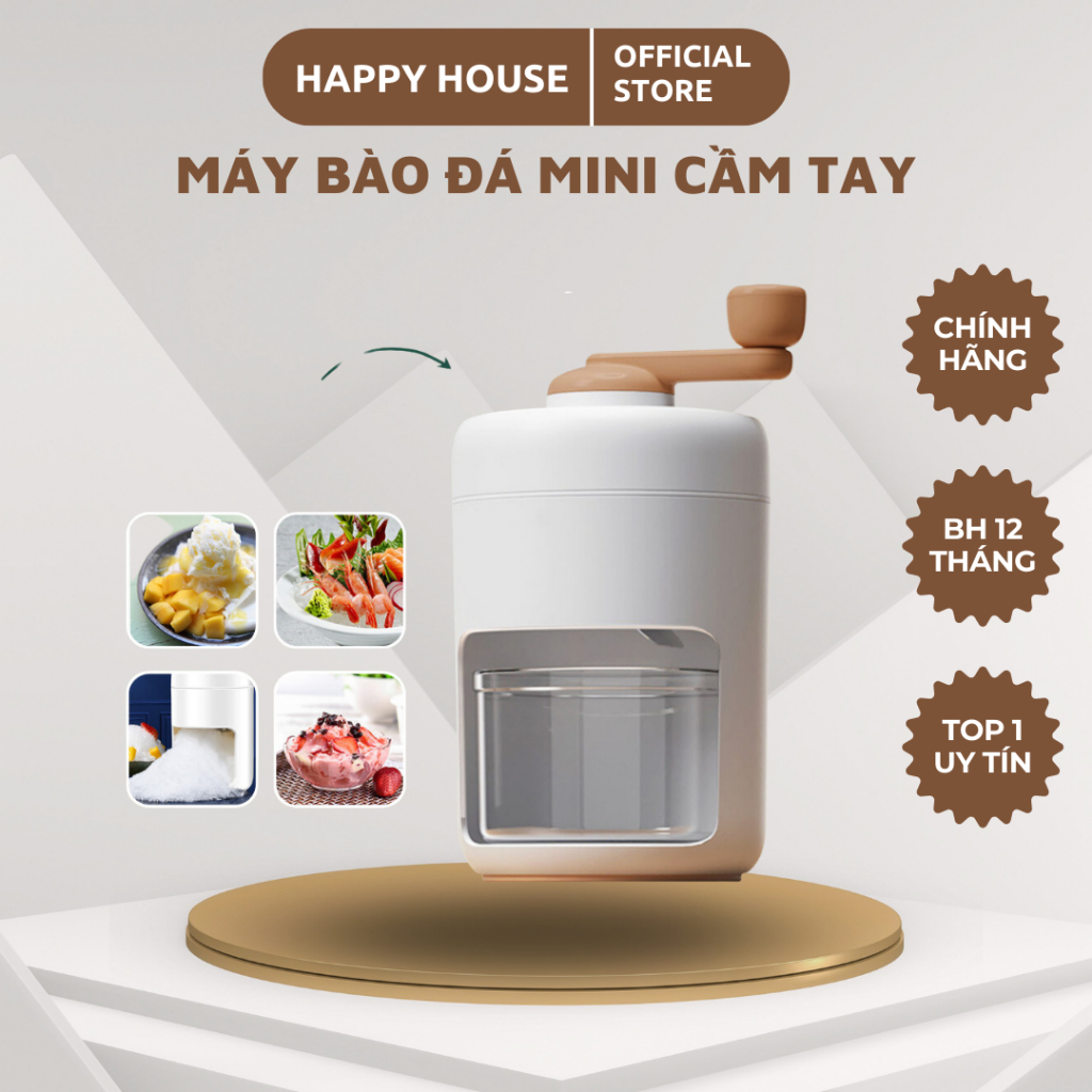 Máy Bào Đá Tuyết Bằng Tay Mini, Làm Đá Bào Cỡ Nhỏ Đa Năng, Tiện Dụng Cho Gia Đình
